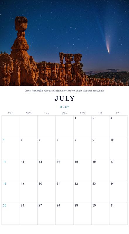 July: Comet NEOWISE over Thor's Hammer