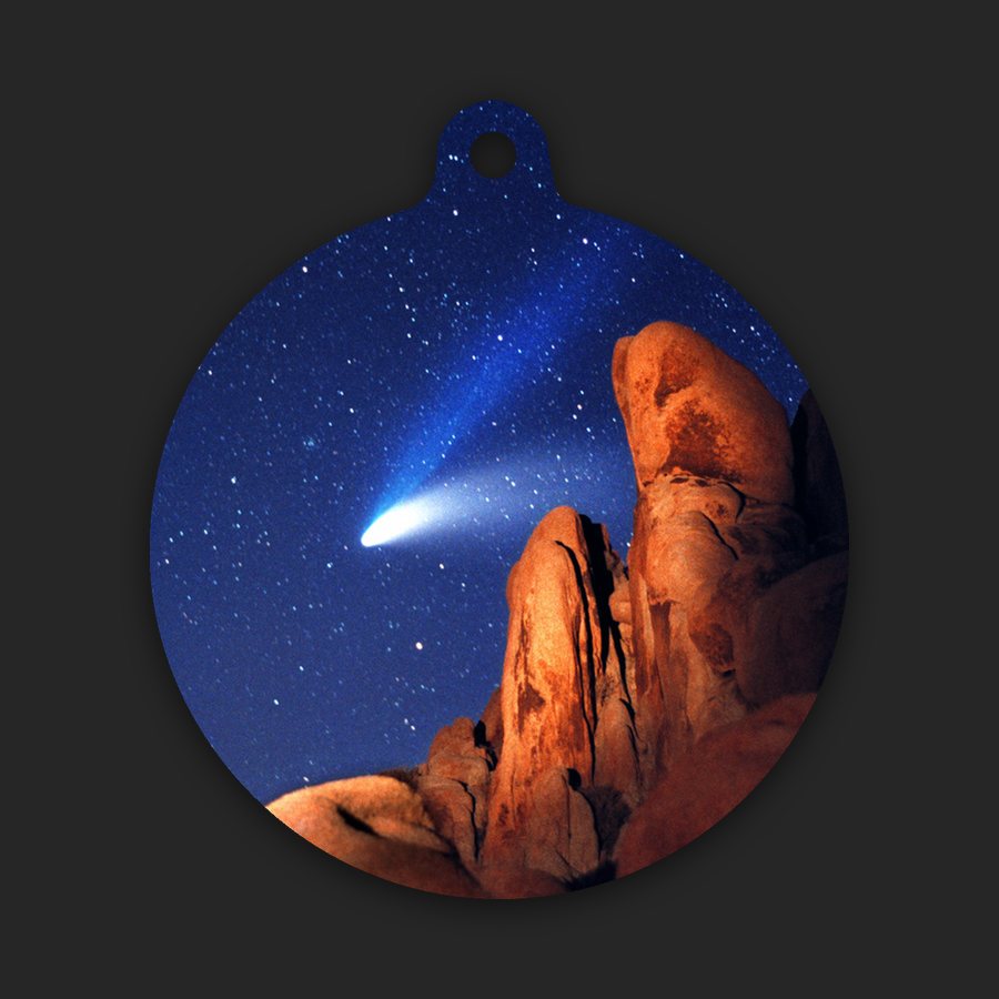 Comet Hale-Bopp over Joshua Tree Ornament