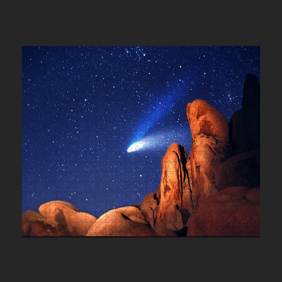 Comet Hale-Bopp over Joshua Tree Puzzle
