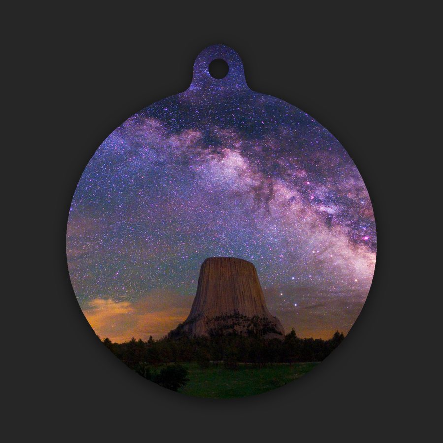 Milky Way over Devils Tower Ornament