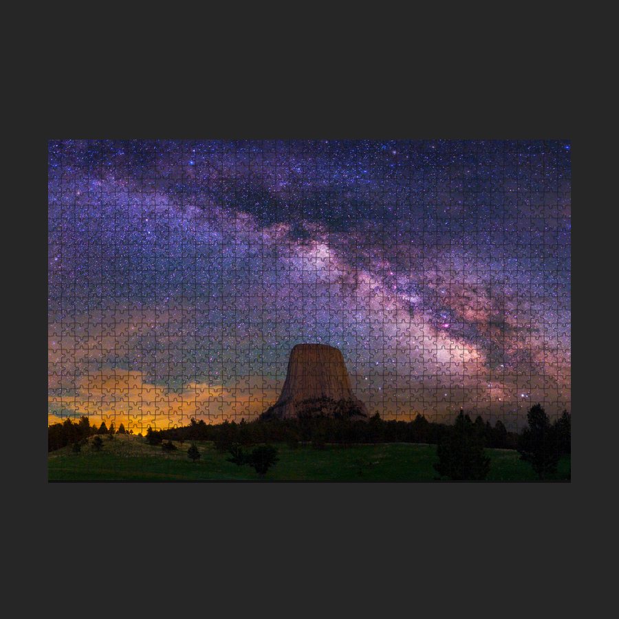 Milky Way over Devils Tower Puzzle