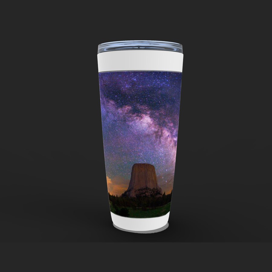 Milky Way over Devils Tower Tumbler