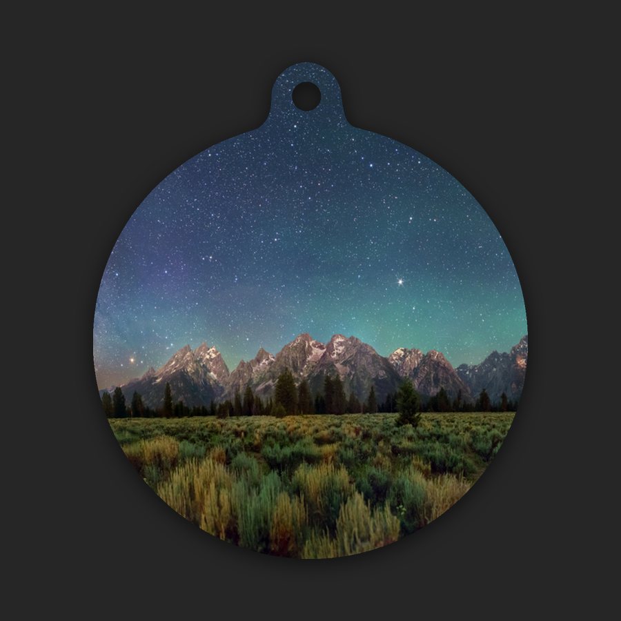 Milky Way and Big Dipper over Grand Teton Ornament