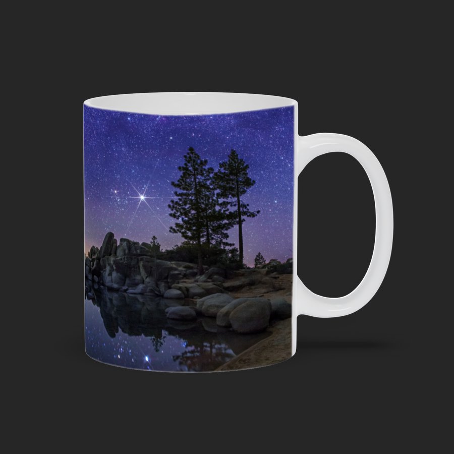 Winter Constellations over Sand Harbor Mug