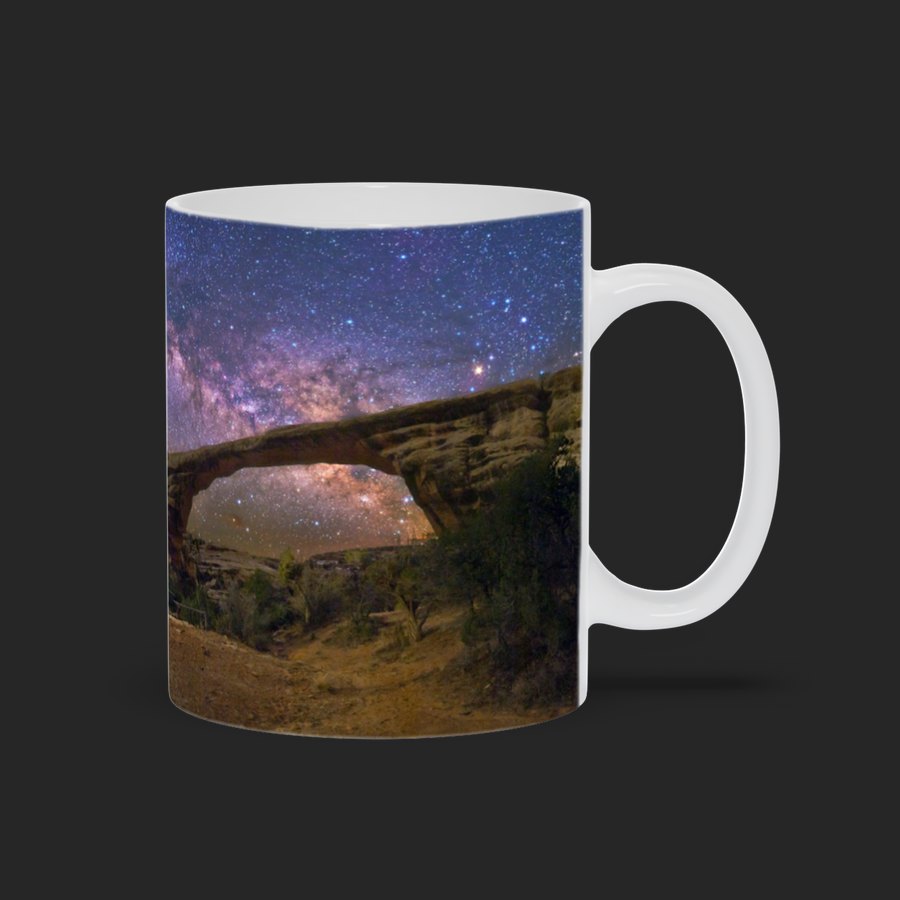 Natural Bridges at Night Mug