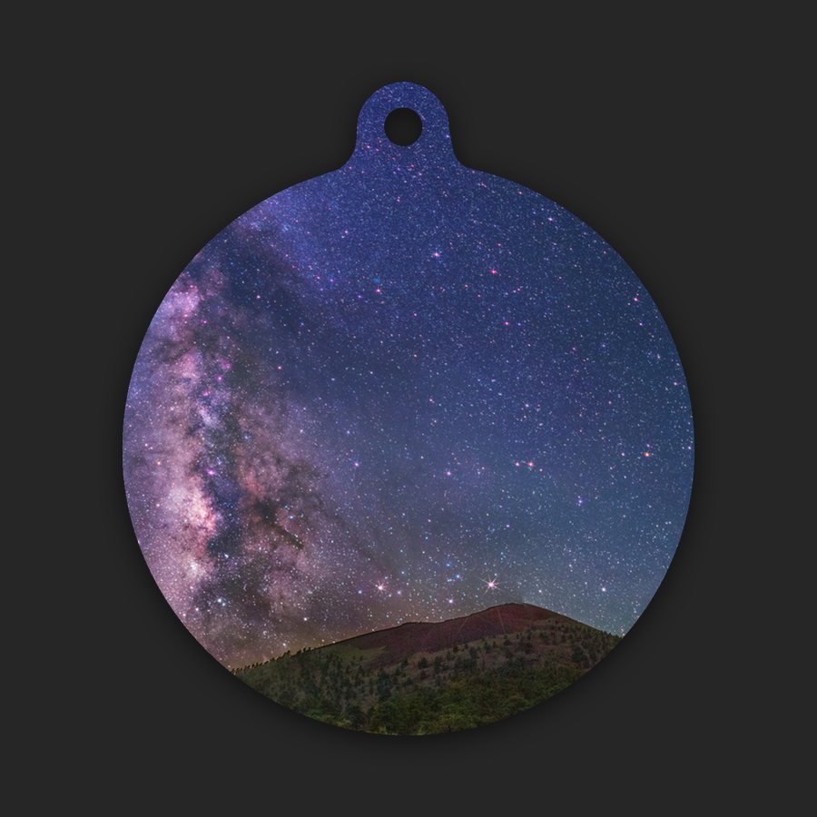Milky Way over Sunset Crater Volcano Ornament
