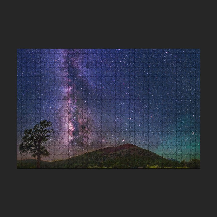Milky Way over Sunset Crater Volcano Puzzle