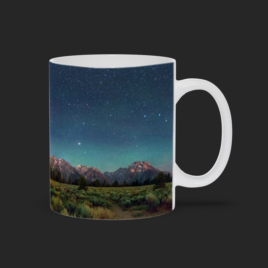 Milky Way and Big Dipper over the Teton Range Mug