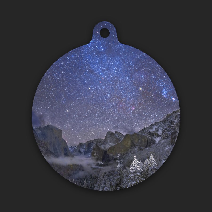 Yosemite on Christmas Night Ornament